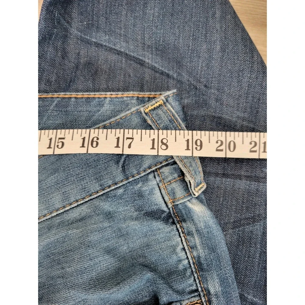 True Religion Billy Super T Jeans Men's 36 Blue Distressed Made USA Bootcut Y2K